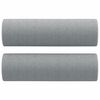 vidaXL Canap&eacute; 2 places avec oreillers gris clair 140 cm tissu