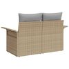 vidaXL Canapé de jardin avec coussin Beige 141 x 62 x 69 cm polyrotin