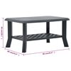 vidaXL Table basse Anthracite 90x60x46 cm Plastique