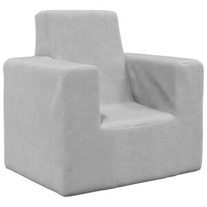 vidaXL Canap&eacute; pour enfants Gris clair Peluche douce