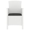 vidaXL Chaises de jardin lot de 2 avec coussins Rotin PP Blanc