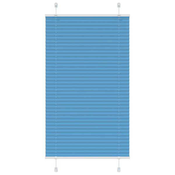 vidaXL Store pliss&eacute; bleu 75x100 cm largeur du tissu 74,4 cm polyester
