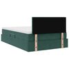 vidaXL Lit de Rangement avec matelas Vert fonc&eacute; 120 x 200 cm Velours