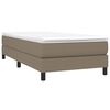 vidaXL Sommier &agrave; lattes de lit avec matelas Taupe 100x200 cm Tissu