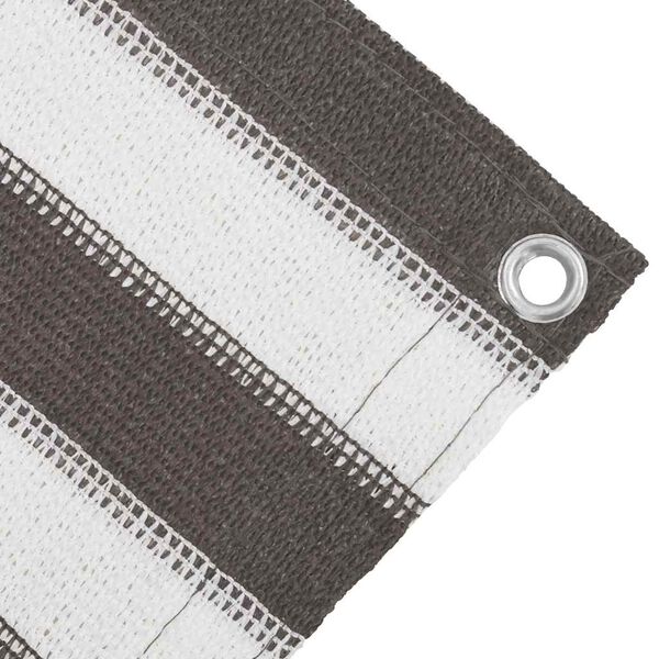 vidaXL Tapis de tente anthracite et blanc 400x400 cm PEHD