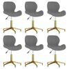vidaXL Chaises pivotantes &agrave; manger lot de 6 gris fonc&eacute; velours