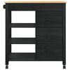 vidaXL Chariot de cuisine Noir