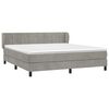 vidaXL Sommier &agrave; lattes de lit et matelas Gris clair 180x200cm Velours