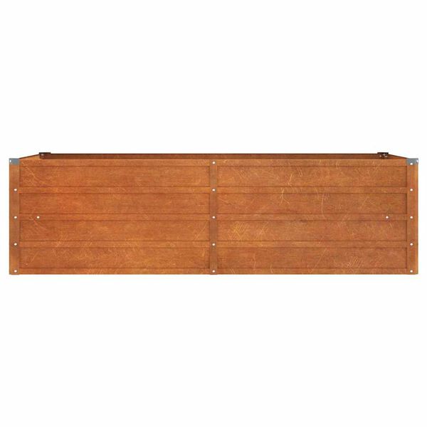 vidaXL Lit sur&eacute;lev&eacute; de jardin rouill&eacute; 160x80x45 cm acier corten