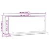 vidaXL &Eacute;tag&egrave;re Miroir Bois ancien 90 x 10,5 x 37 cm Bois d'ing&eacute;nierie