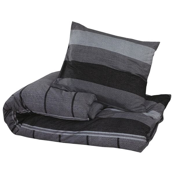 vidaXL Ensemble de housse de couette gris foncé 135x200 cm Coton