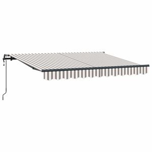 vidaXL Auvent r&eacute;tractable Gris clair et blanc 450 &times; 350 cm
