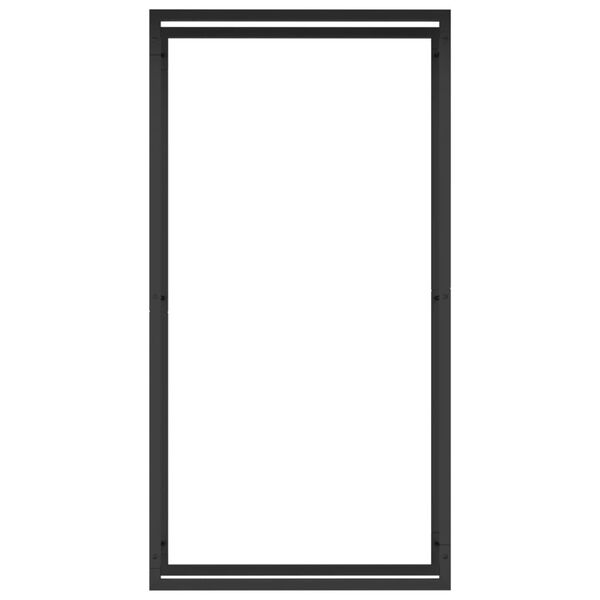 vidaXL Étagère à bois de chauffage Noir mat 80 x 28 x 154 cm Acier