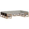 vidaXL Ensemble de canap&eacute;s d'ext&eacute;rieur 9 pc Gris Naturel et Clair