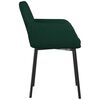 vidaXL Chaises &agrave; manger lot de 2 Vert fonc&eacute; Velours