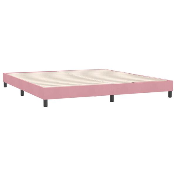 vidaXL Cadre de lit sans matelas rose 180x220 cm velours