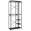 vidaXL Garde-robe Noir 90x40x213 cm M&eacute;tal et agglom&eacute;r&eacute;