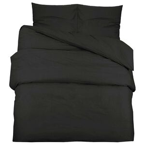 vidaXL Ensemble de housse de couette Noir 140x200 cm Coton