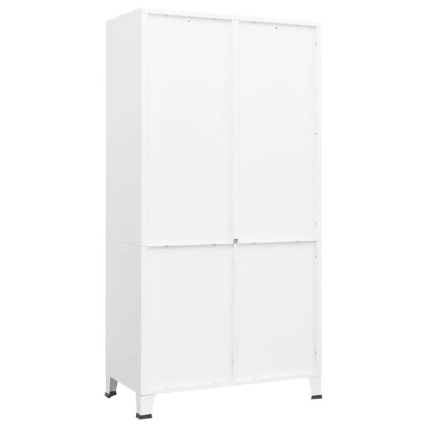 vidaXL Garde-robe Blanc 90x50x180 cm Métal
