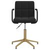 vidaXL Chaise pivotante de salle &agrave; manger Noir Velours