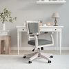 vidaXL Chaise pivotante de bureau Gris foncé Tissu