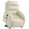 vidaXL Fauteuil inclinable de massage &eacute;lectrique cr&egrave;me similicuir