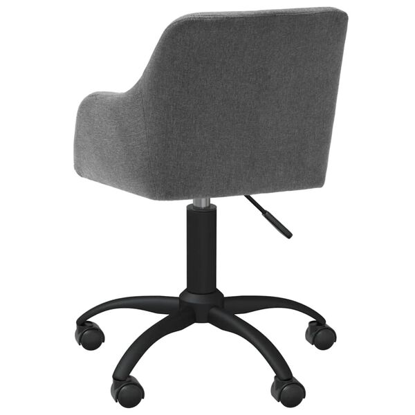 vidaXL Chaises pivotantes &agrave; manger lot de 4 Gris clair Tissu