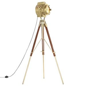 vidaXL Lampadaire &agrave; tr&eacute;pied bois de manguier massif 193 cm