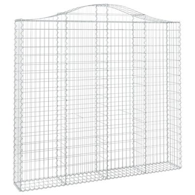 vidaXL Paniers à gabions arqués 15 pcs 200x30x180/200 cm Fer galvanisé