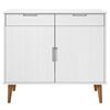 vidaXL Buffet MOLDE Blanc 90x40x80 cm Bois massif de pin