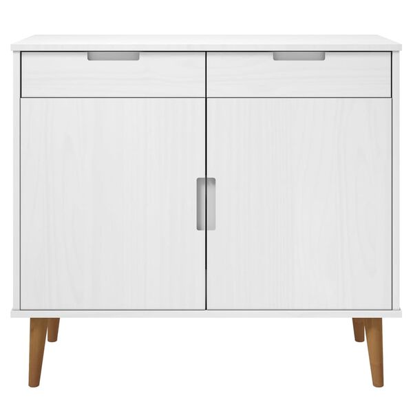 vidaXL Buffet MOLDE Blanc 90x40x80 cm Bois massif de pin