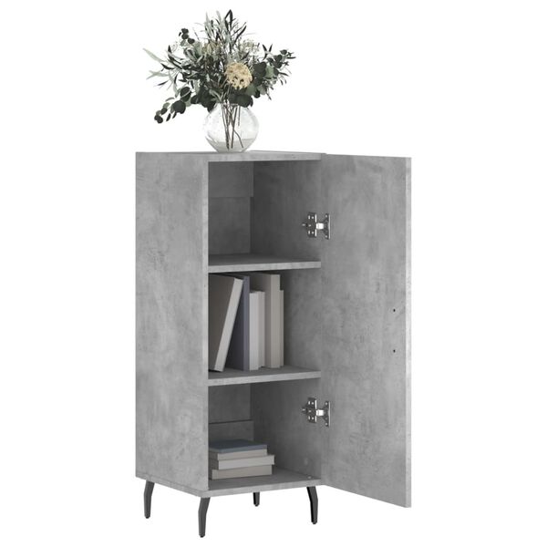 vidaXL Buffet Gris b&eacute;ton 34,5x34x90 cm Bois d'ing&eacute;nierie