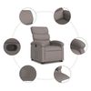 vidaXL Fauteuil inclinable taupe tissu