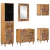 vidaXL Ensemble de mobilier de salle de bain 5 pi&egrave;ces Naturel