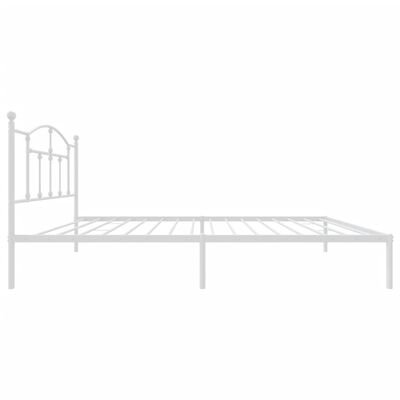 vidaXL Cadre de lit métal sans matelas et tête de lit blanc 100x200 cm