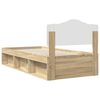 vidaXL Cadre de lit Ch&ecirc;ne Sonoma 75 x 190 cm Bois de pin massif