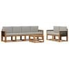 vidaXL Ensemble de canap&eacute;s d'ext&eacute;rieur 6 pc Naturel et gris clair