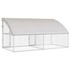vidaXL Kennel pour Chiens 2 pcs Argent&eacute; 4 x 2 x 2 m Acier