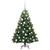 vidaXL Sapin de No&euml;l artificiel avec 150 LED Vert 120 cm PE et PVC