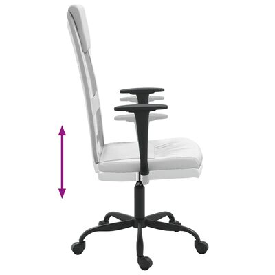 vidaXL Chaise de bureau réglable en hauteur blanc