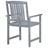 vidaXL Chaises de jardin lot de 6 Bois d'acacia massif Gris