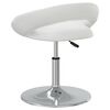 vidaXL Chaise pivotante de salle &agrave; manger Blanc Similicuir