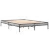 vidaXL Cadre de lit sans matelas sonoma gris 140x200 cm