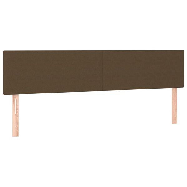 vidaXL Têtes de lit 2 pcs Marron Foncé 100x5x78/88 cm Tissu