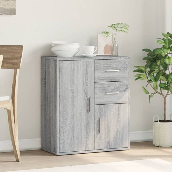 vidaXL Buffet sonoma gris 60x31x70 cm bois d'ing&eacute;nierie