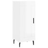 vidaXL Buffet Blanc brillant 34,5x34x90 cm Bois d'ing&eacute;nierie