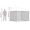 vidaXL Cage pour chien avec toit et porte gris 2x2x2 m acier galvanisé