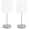 vidaXL Lampes de table 2 pcs Bouton tactile Blanc E14