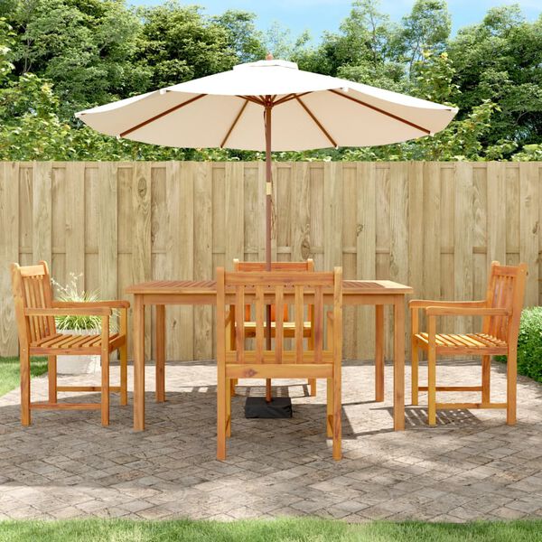 vidaXL Ensemble &agrave; manger de jardin 5 pcs Bois d'acacia solide