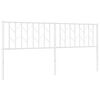 vidaXL T&ecirc;te de lit de remplacement m&eacute;tal blanc 180 cm